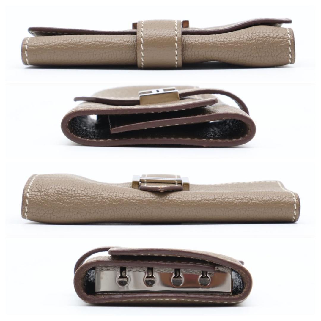 Hermes Bearn Key Case Etoupe Chevre Key Holder — view 9