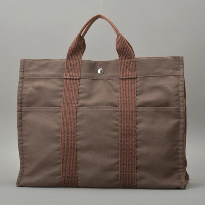Hermes Her Line MM Tote Cleaned Polyamide Brown
