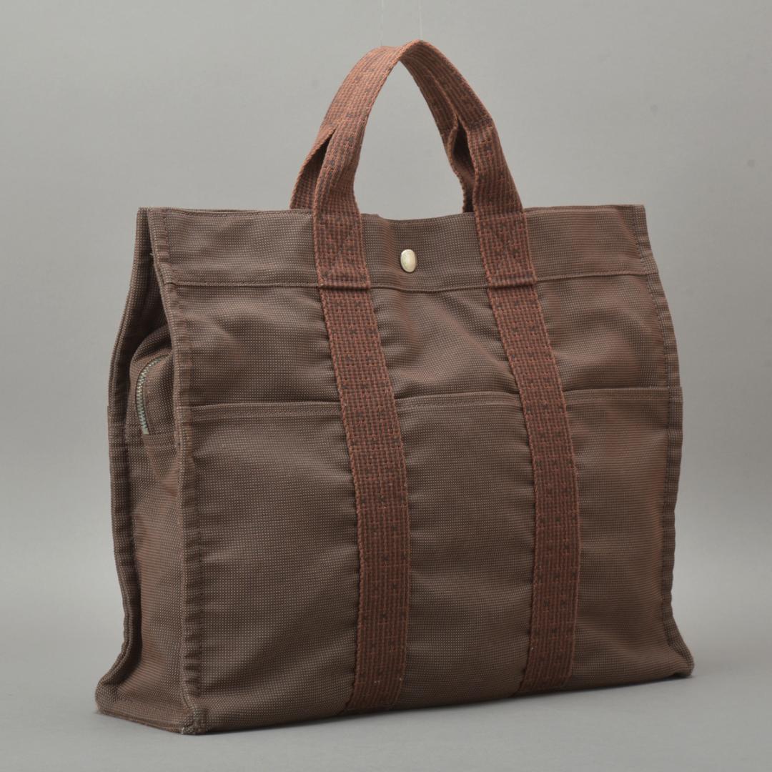 Hermes Her Line MM Tote Cleaned Polyamide Brown — view 2