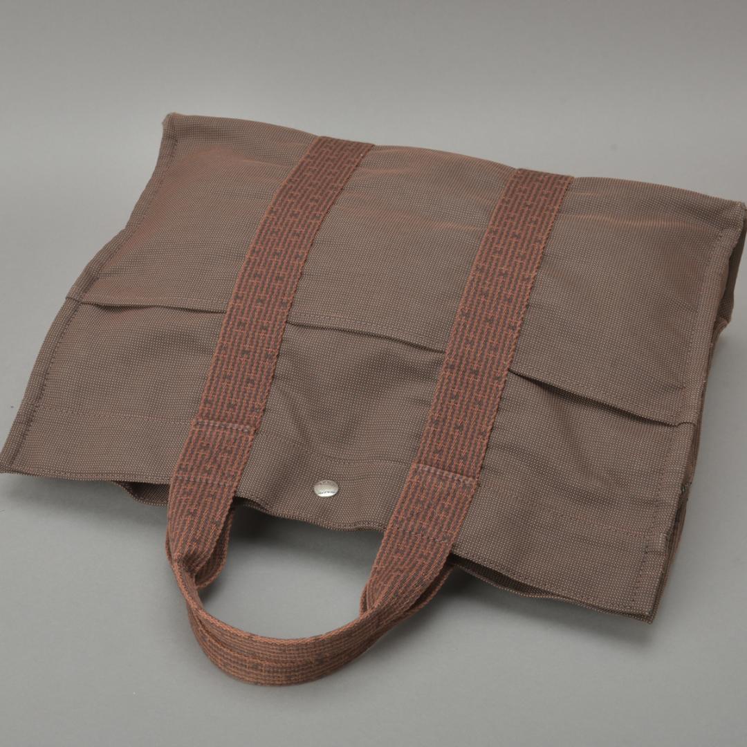 Hermes Her Line MM Tote Cleaned Polyamide Brown — view 4
