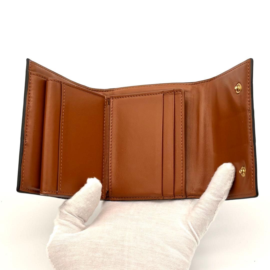 Celine Wallet Small Trifold Triomphe All Over Pattern Black — view 5