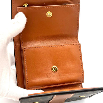 Celine Wallet Small Trifold Triomphe All Over Pattern Black — view 7