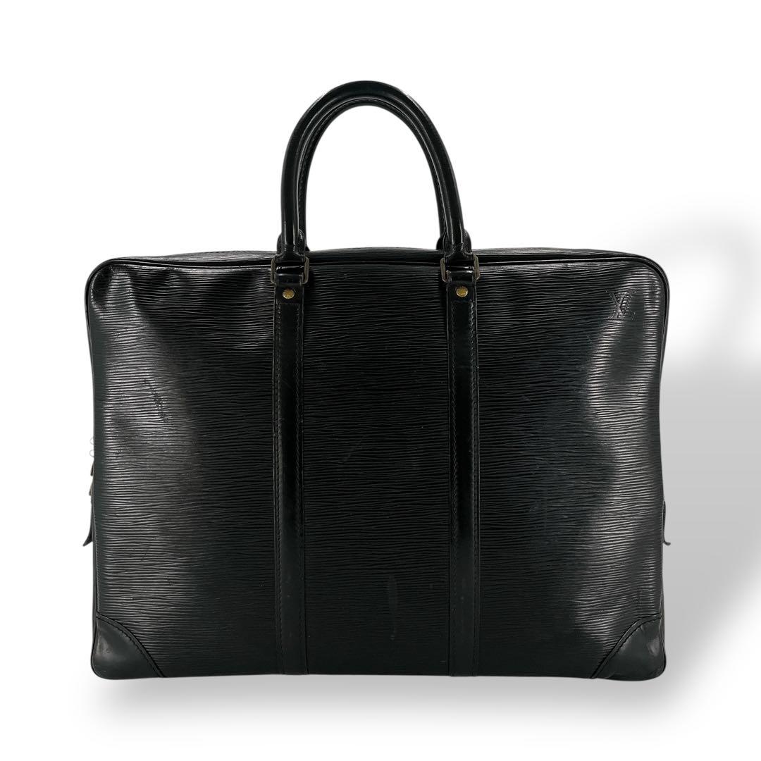 Louis Vuitton Business Bag Porte Documents Voyage Epi A4 Black