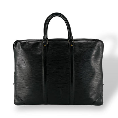 Louis Vuitton Business Bag Porte Documents Voyage Epi A4 Black