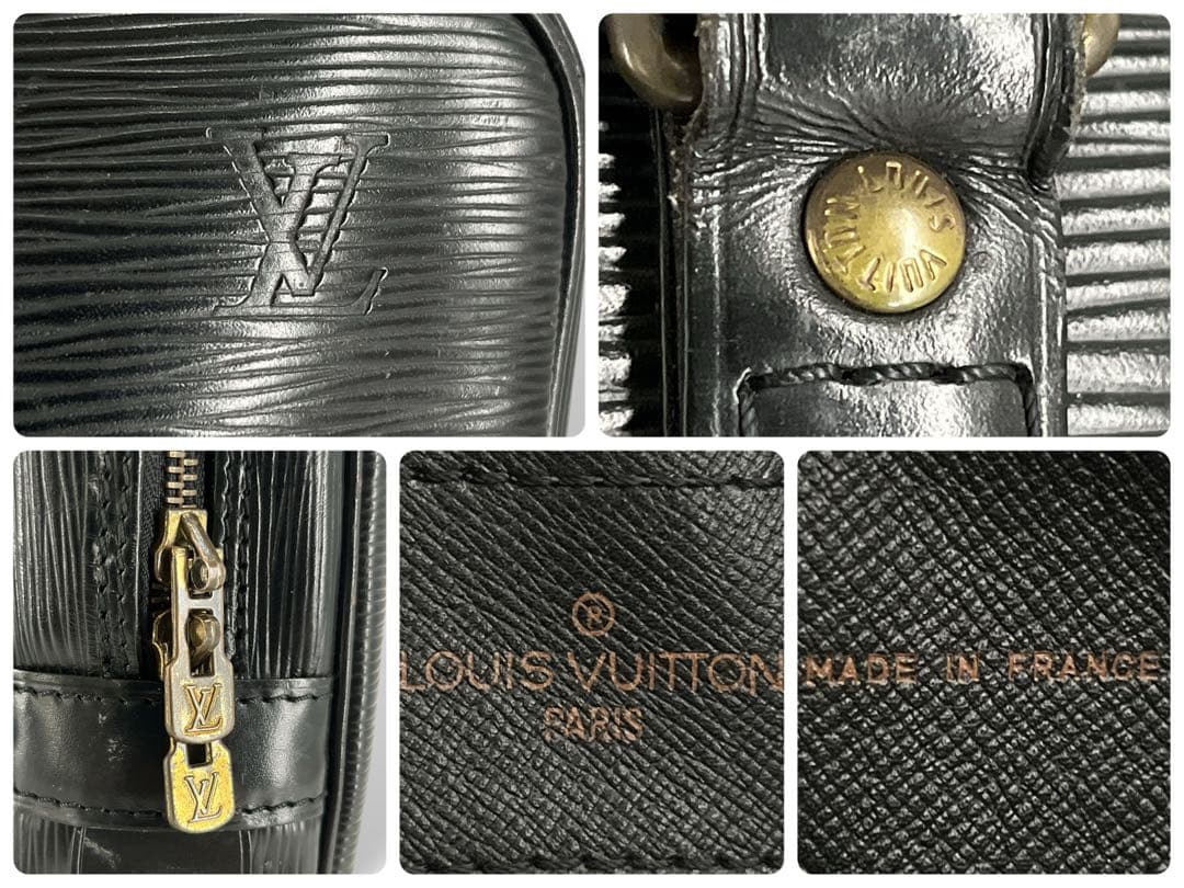 Louis Vuitton Business Bag Porte Documents Voyage Epi A4 Black