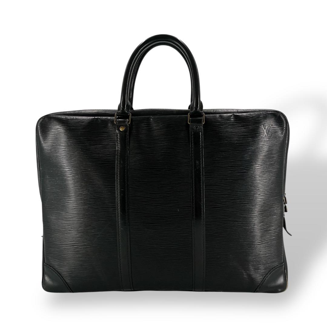 Louis Vuitton Business Bag Porte Documents Voyage Epi A4 Black