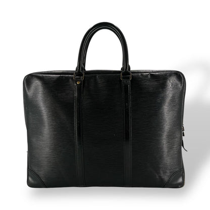 Louis Vuitton Business Bag Porte Documents Voyage Epi A4 Black
