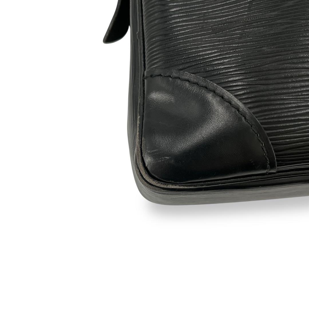 Louis Vuitton Business Bag Porte Documents Voyage Epi A4 Black