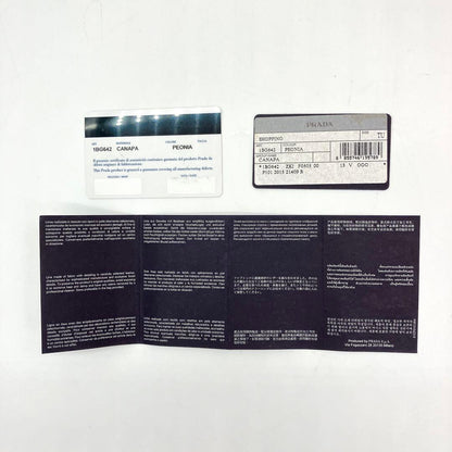 Prada Tote Bag Canapa Triangle Logo Plate Canvas Pink