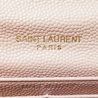 Saint Laurent Long Wallet Chain Shoulder Wallet Pink