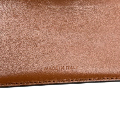 Celine Triomphe Canvas Leather Trifold Wallet Brown