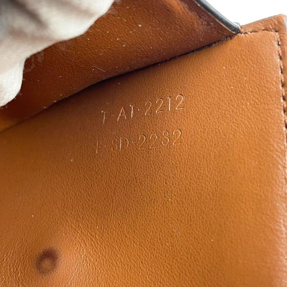 Celine Triomphe Canvas Leather Trifold Wallet Brown