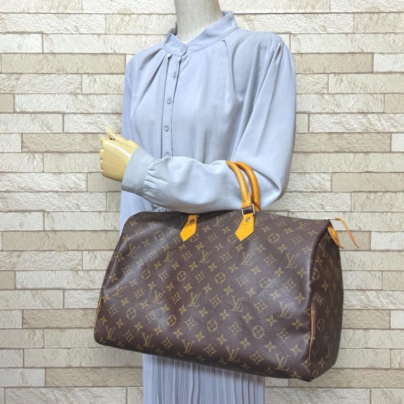 Louis Vuitton Speedy 40 Monogram Handbag Monogram Canvas M41522 Brown Women