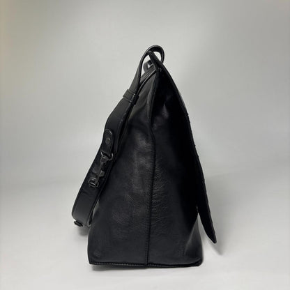 Bottega Veneta Super Shoulder Bag Leather Intrecciato Black — view 4