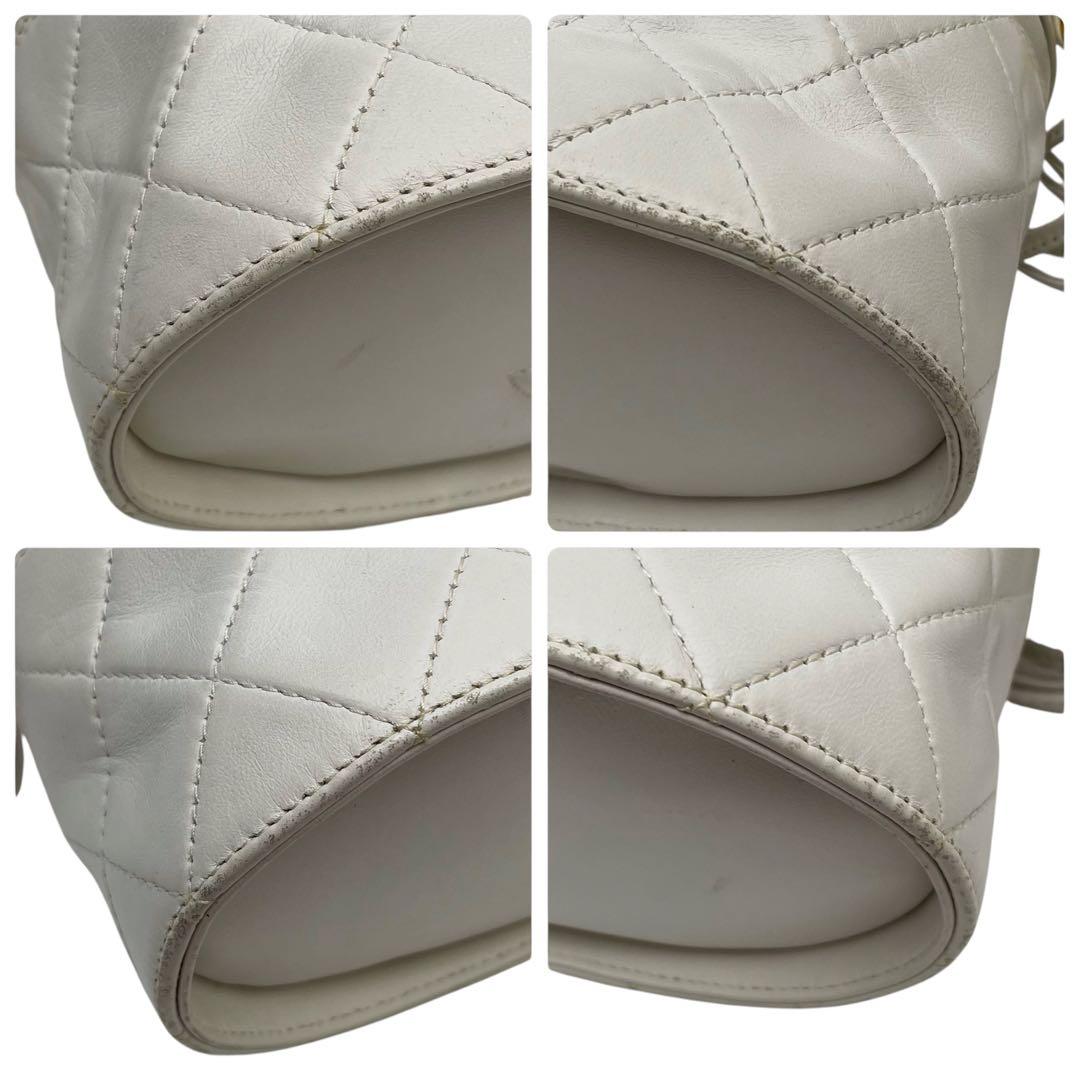 Chanel Quilted Lambskin Fringe Shoulder Bag Leather Vanity — view 6