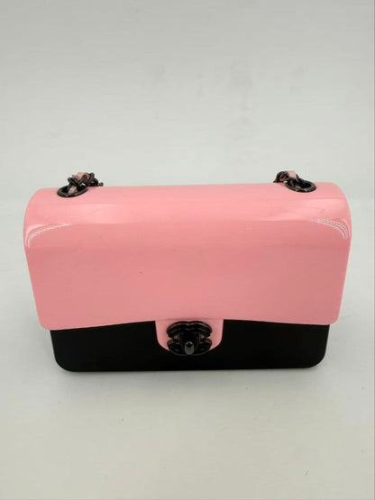 Chanel Bicolor Acrylic Flap Bag Pink