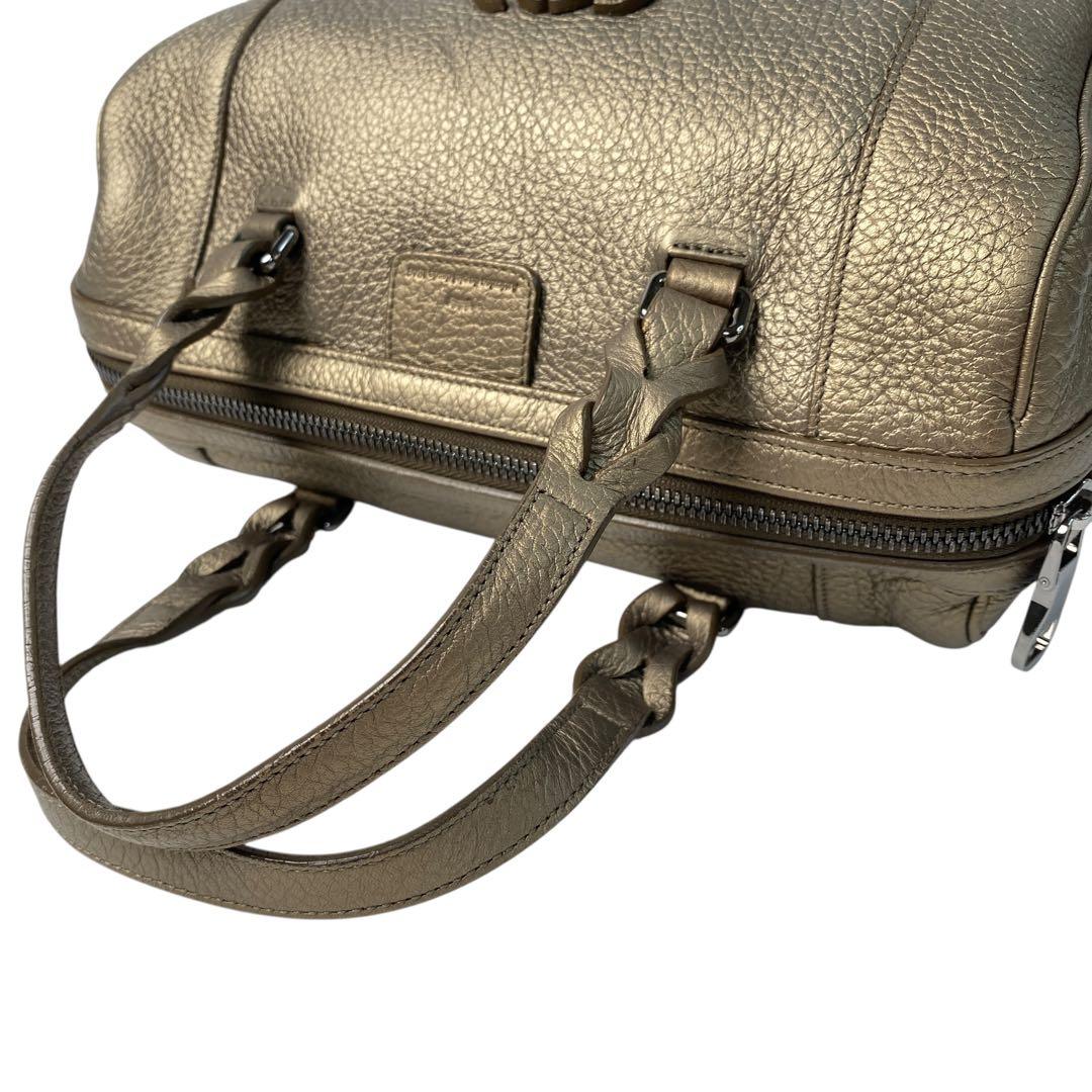 Loewe Justa Boston Bag Anagram Gold