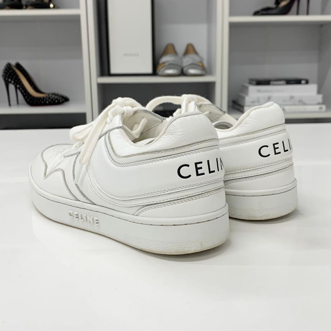 Celine Leather Logo Sneakers White — view 4