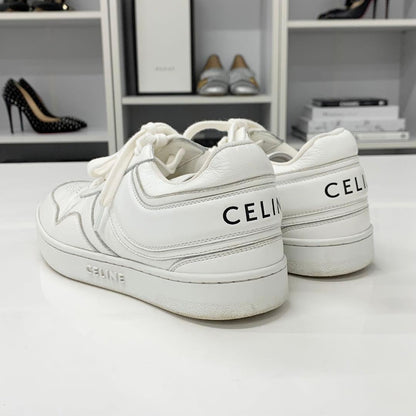 Celine Leather Logo Sneakers White — view 4