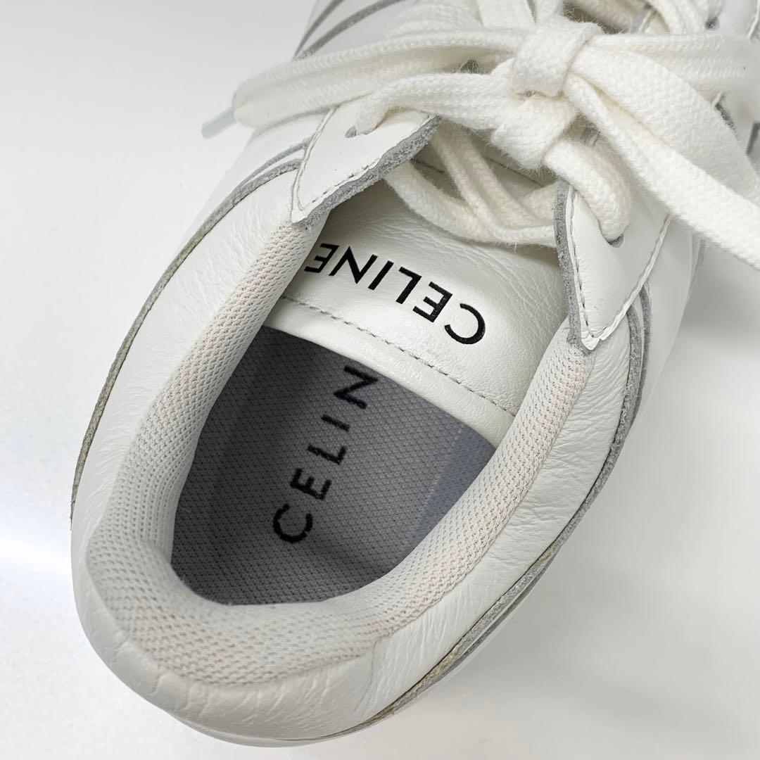 Celine Leather Logo Sneakers White — view 7