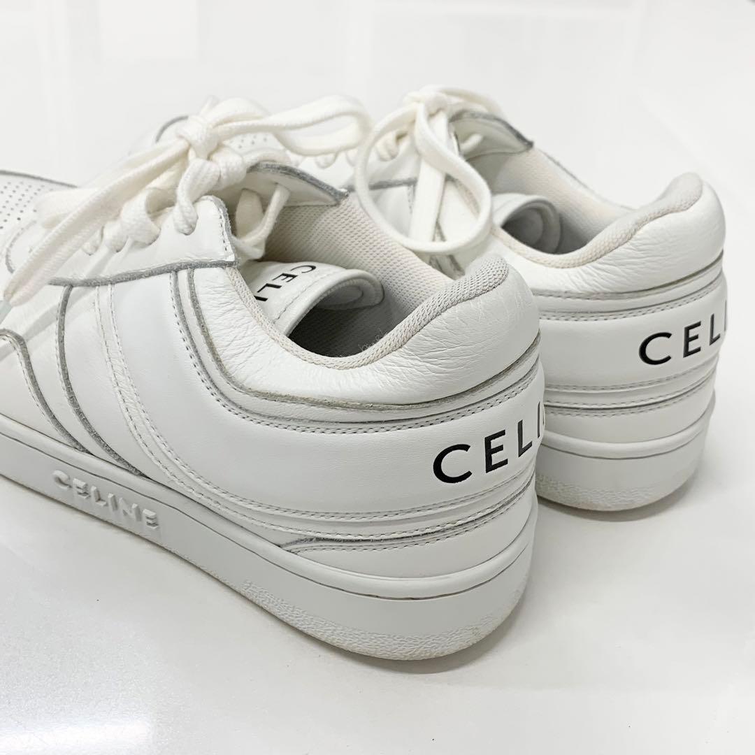 Celine Leather Logo Sneakers White — view 9