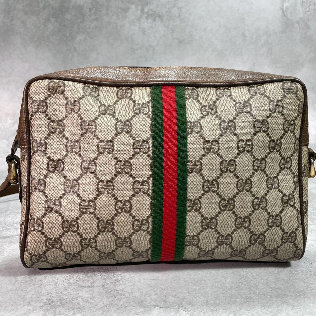 Gucci GG Sherry Line Shoulder Bag Brown Leather — view 3
