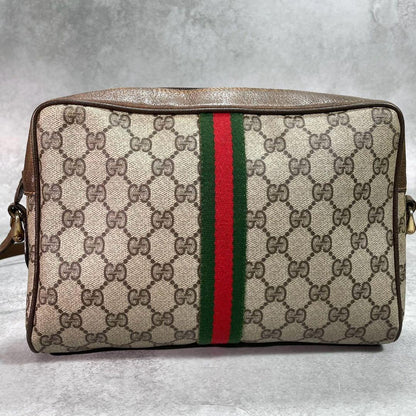 Gucci GG Sherry Line Shoulder Bag Brown Leather — view 3