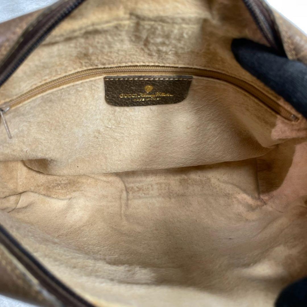 Gucci GG Sherry Line Shoulder Bag Brown Leather — view 5