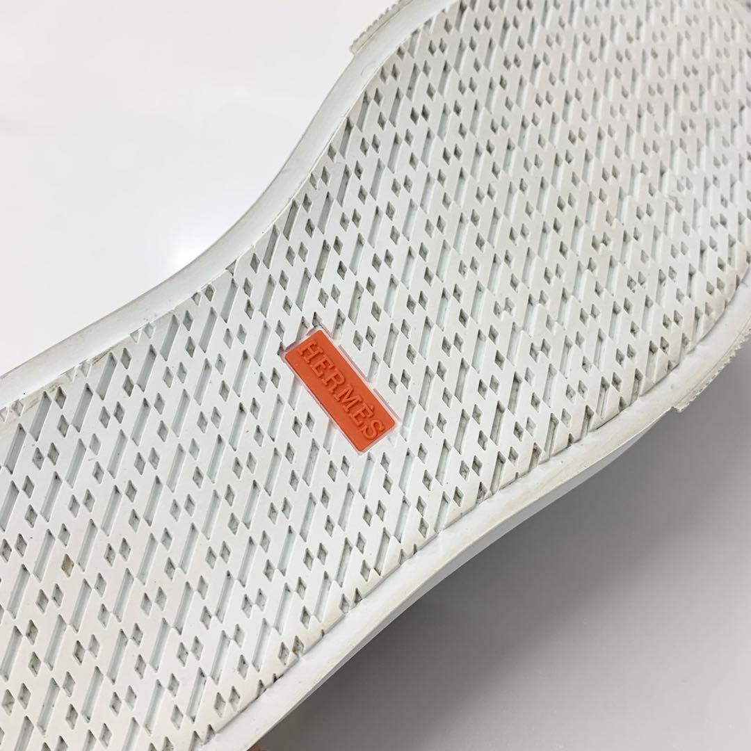 Hermes Day Kelly Hardware Suede Shearling Sneakers Black