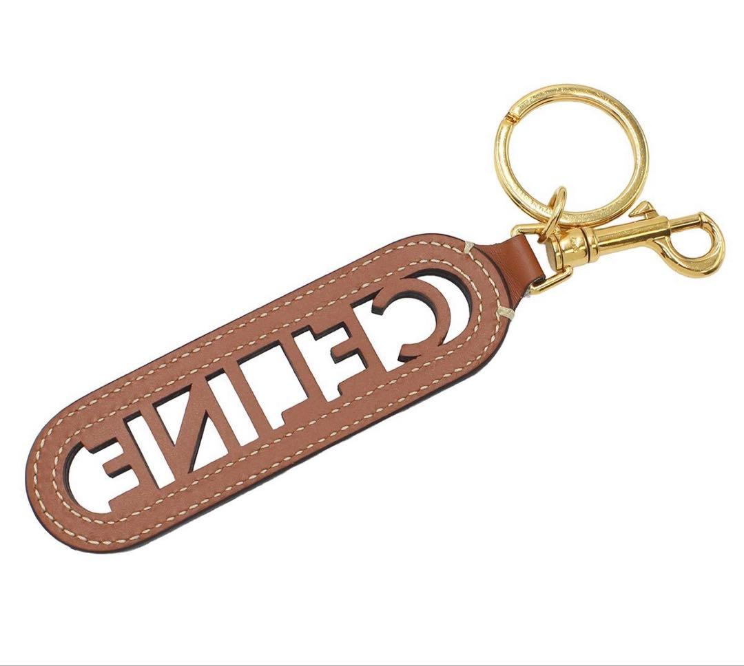 Celine Leather Perforated Logo Key Holder — view 2