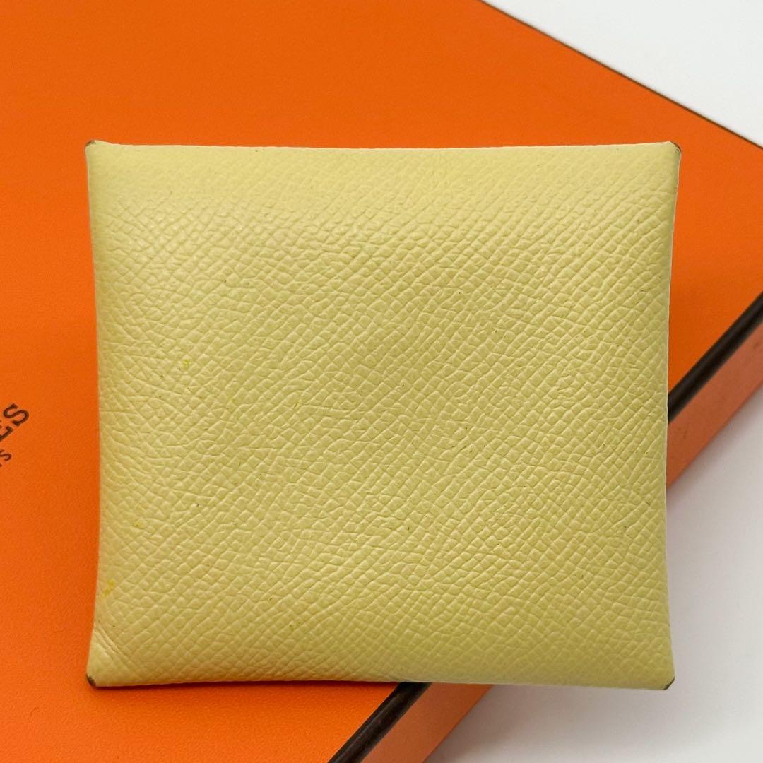 Hermes Bastia Coin Purse Compact Case Mini Yellow