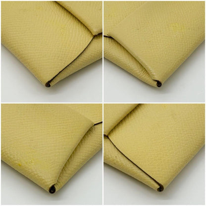 Hermes Bastia Coin Purse Compact Case Mini Yellow