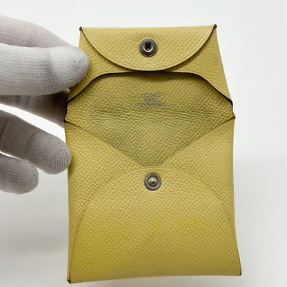 Hermes Bastia Coin Purse Compact Case Mini Yellow