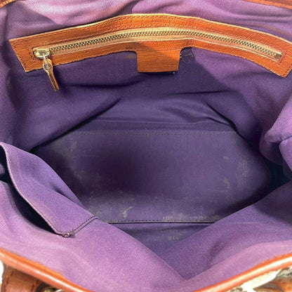 Gucci GG Sherry Line Tote Brown Leather Logo — view 5