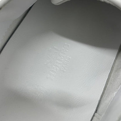 Hermes Get Canvas Leather Logo Sneakers Gray White — view 7