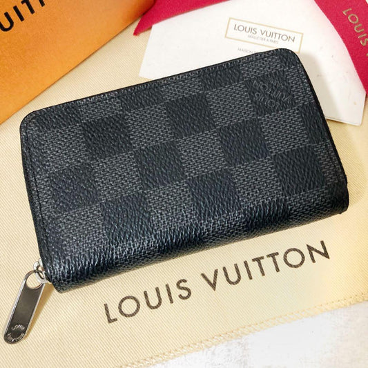 Louis Vuitton Damier Graphite Zippy Coin Purse Coin Case