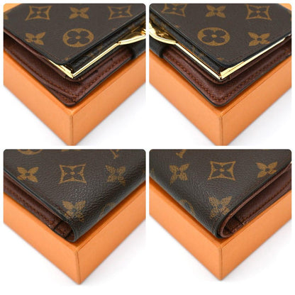 Louis Vuitton Monogram Bifold Wallet Viennois Clasp Compact
