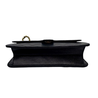 Chanel Quilted Lambskin Chain Shoulder Bag Black Coco — view 5