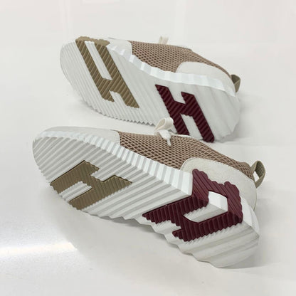 Hermes Bouncing Suede Mesh Sneakers Beige White