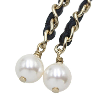 Ultra Chanel Coco Mark Faux Pearl Swing Earrings