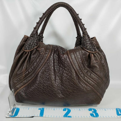 Fendi Spy Bag Nappa Leather Handbag Dark Brown — view 2