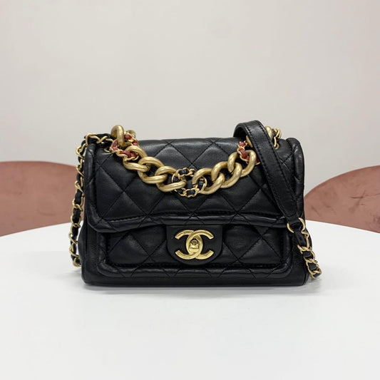Chanel Quilted CC Logo Chain 2-Way Shoulder Bag