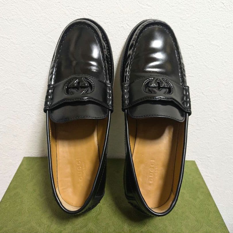 Gucci Interlocking G Loafer Black 38 1 2