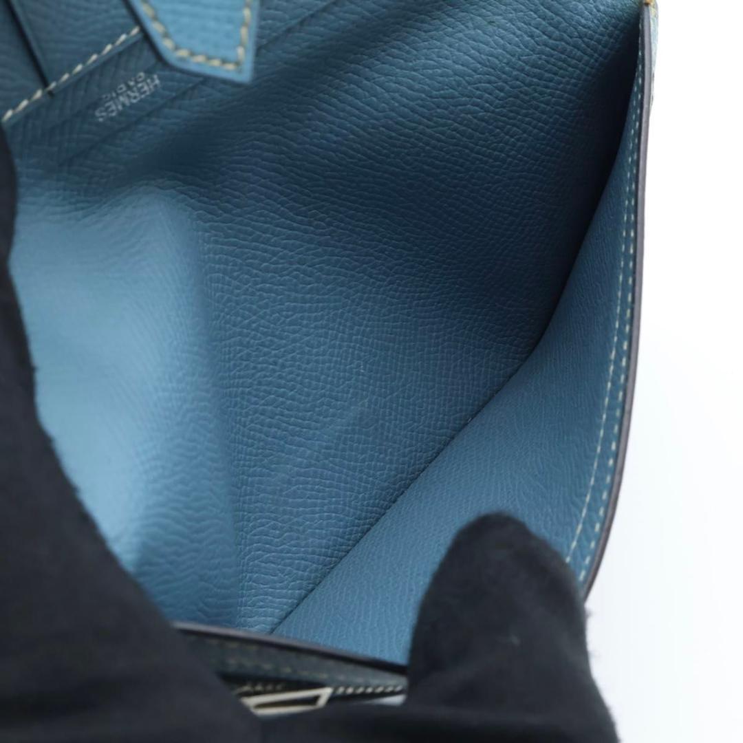 Hermes Bearn Souffle Wallet Blue Jean Veau Epsom — view 4
