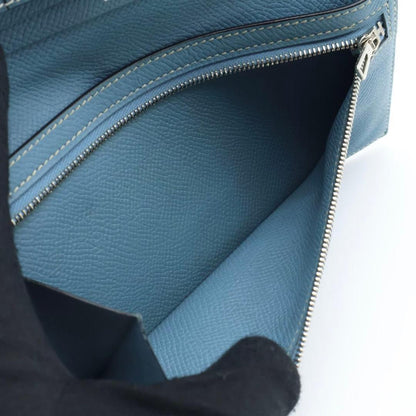 Hermes Bearn Souffle Wallet Blue Jean Veau Epsom — view 5
