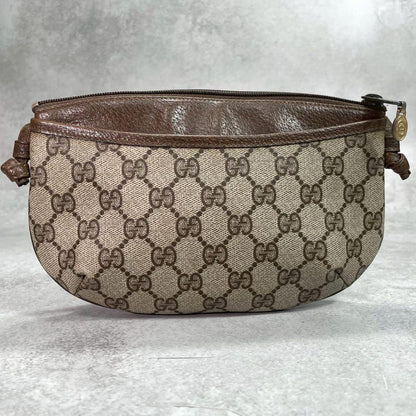 Gucci GG Shoulder Bag Brown Beige Leather — view 3