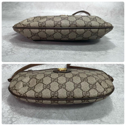 Gucci GG Shoulder Bag Brown Beige Leather — view 8
