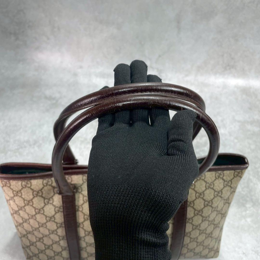 Gucci GG Tote Brown Beige Logo Leather — view 4