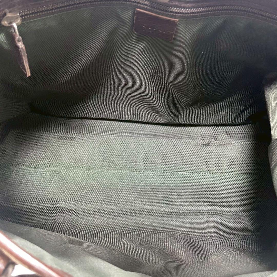 Gucci GG Tote Brown Beige Logo Leather — view 5