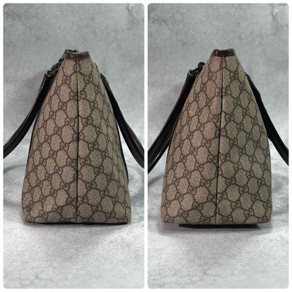 Gucci GG Tote Brown Beige Logo Leather — view 7